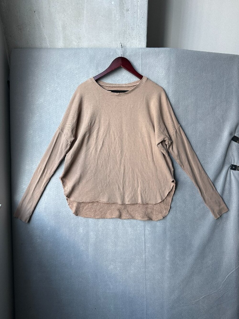 Frank & Eileen Tee Lab Sweatshirt Womens Medium Beige Long Sleeve Capelet